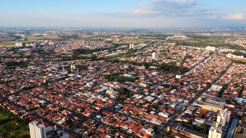 aerial view of São Paulo urban sprawl
