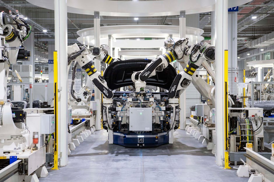 automotive assembly line modern robotics