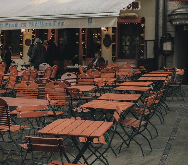 Beer garden outdoor seating Germany