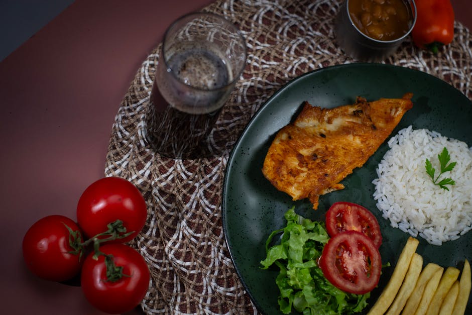 Brazilian home cooked lunch food spread