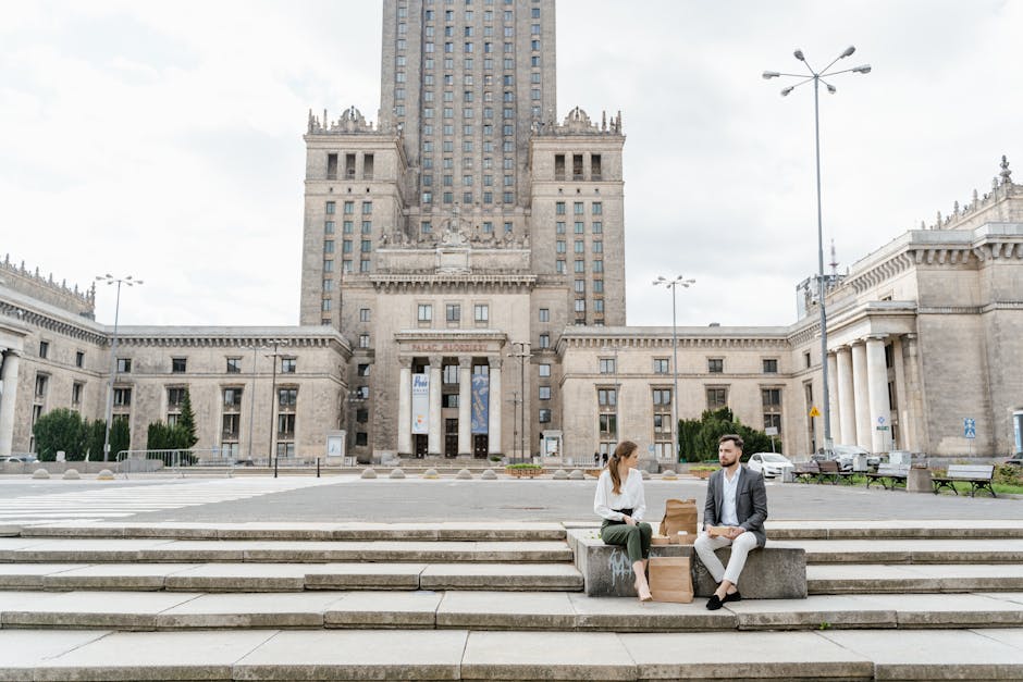 business meeting in modern Warsaw office building
