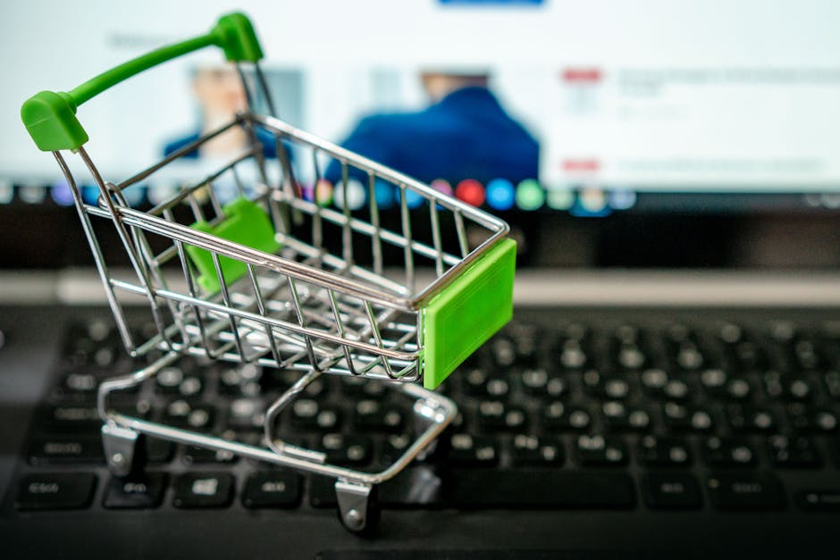 cart with electronics products