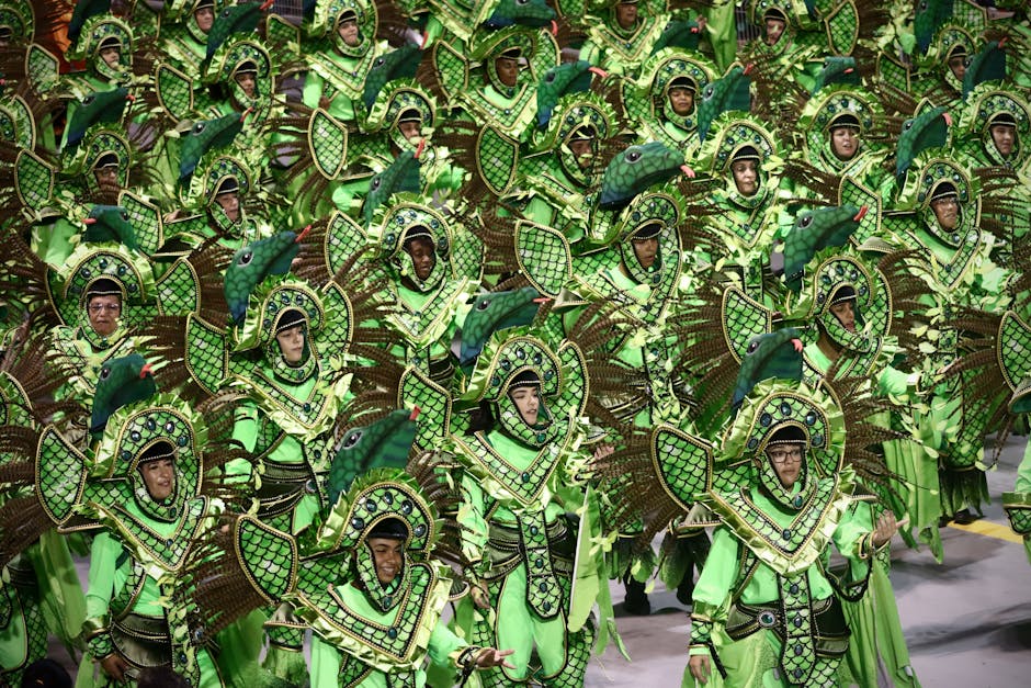 costumed dancers during Brazil Carnival parade