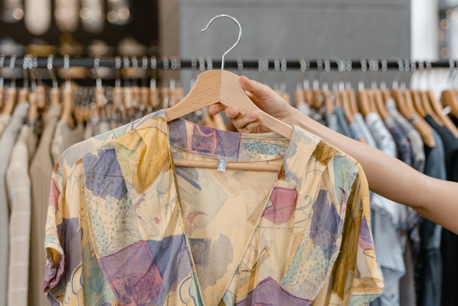 designer dress rack in store