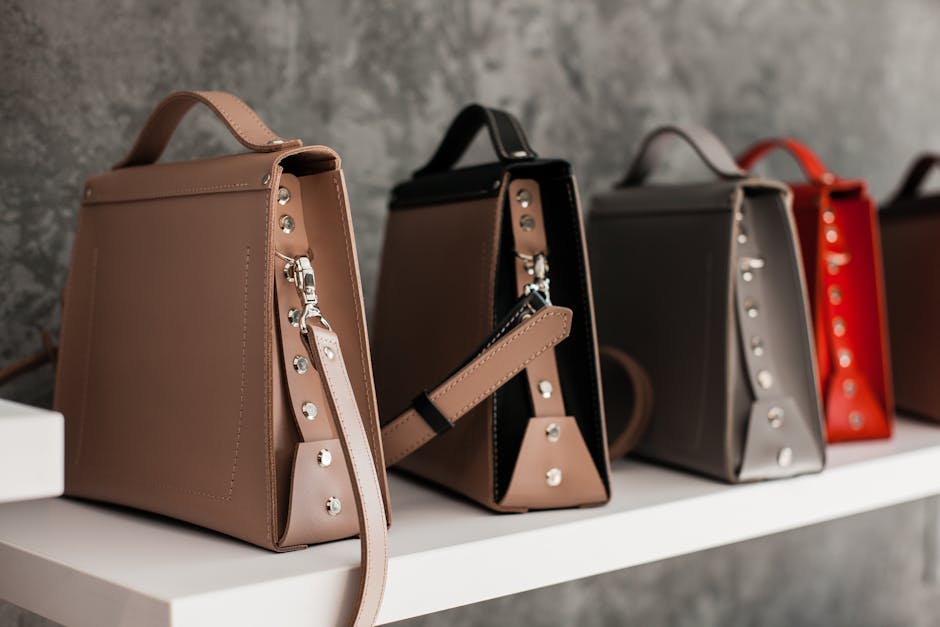 designer handbags on display Spain
