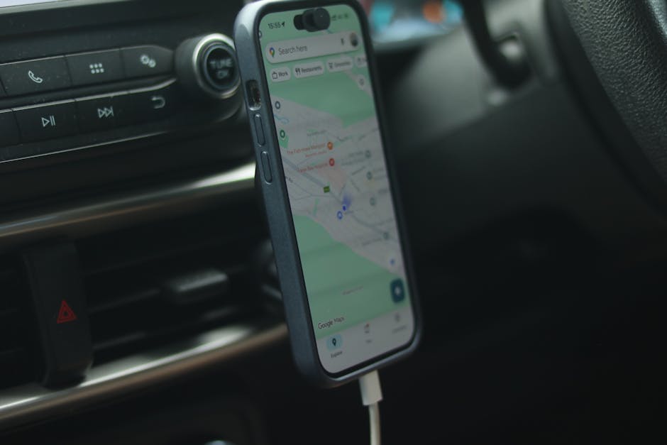 electric vehicle charging map on smartphone screen