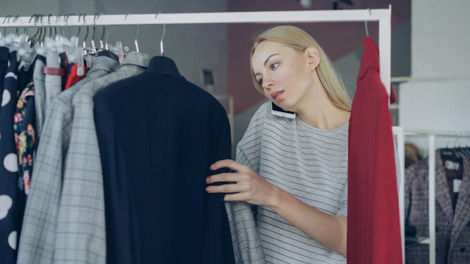 elegant blazer on retail rack