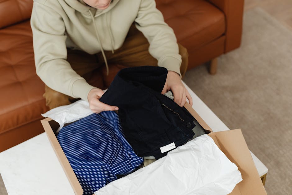 fashion haul unboxing with colorful clothing items