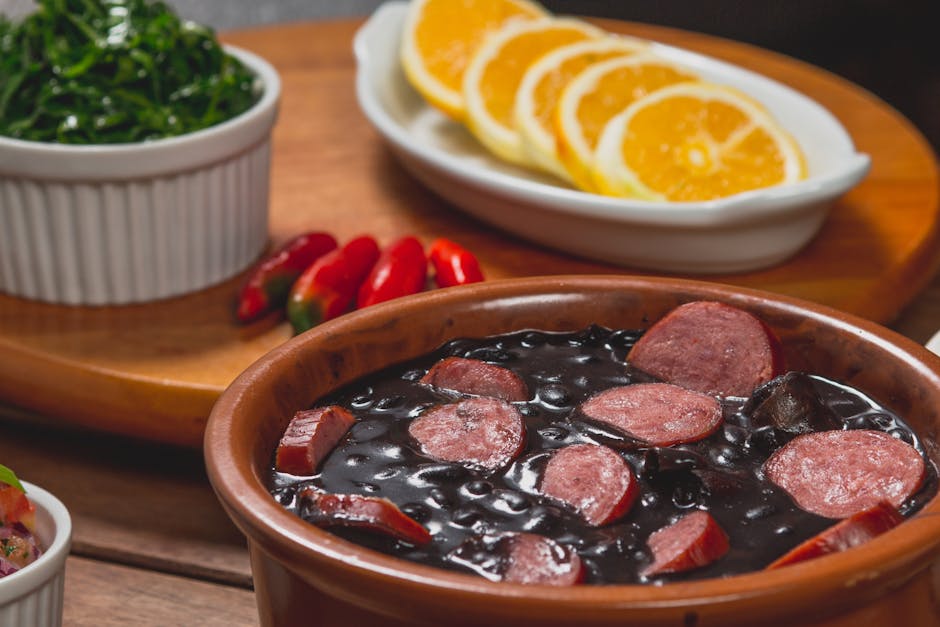 feijoada cooking in clay pot
