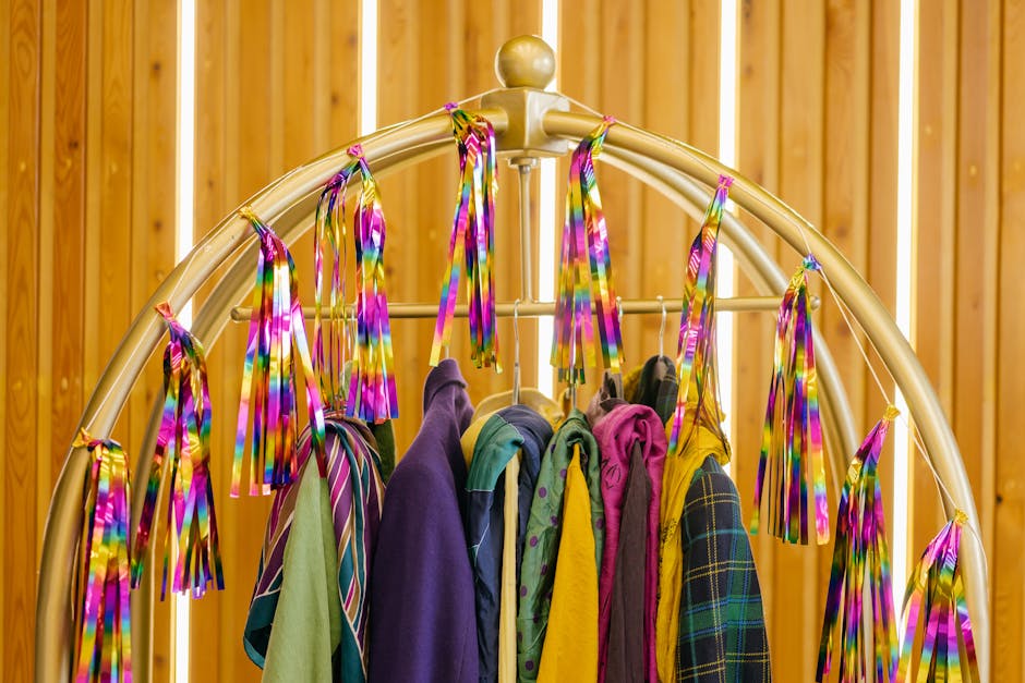 flamenco fashion designer colorful clothing rack