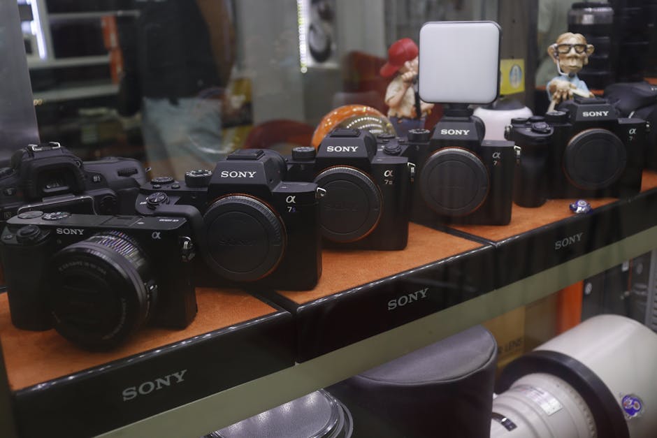 French technology store shelf display