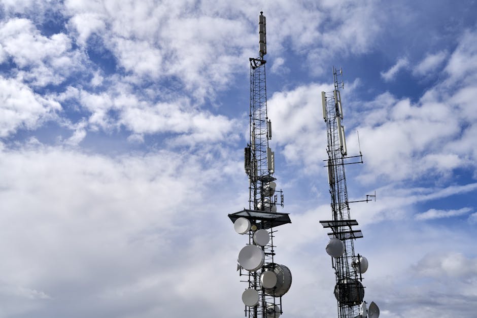 French telecom engineer near cell tower