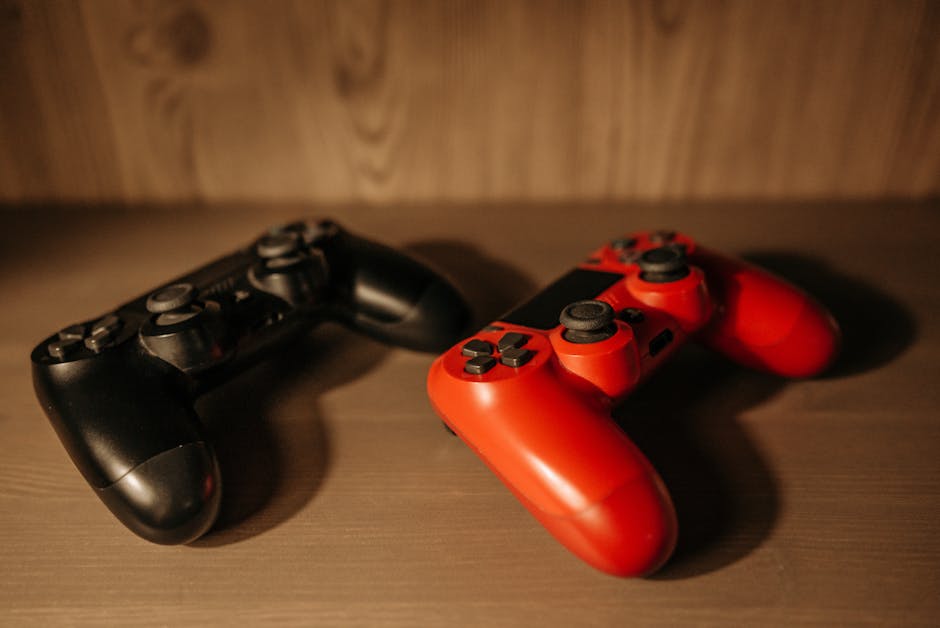 gaming controllers collection display shelf