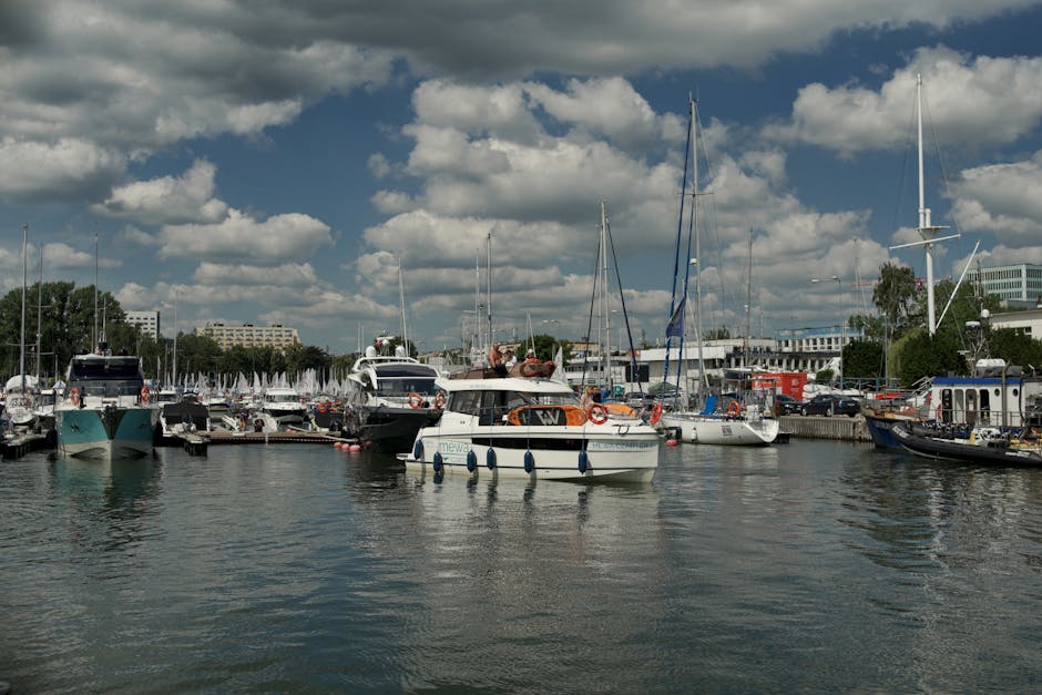 Gdynia waterfront with sailboats docked