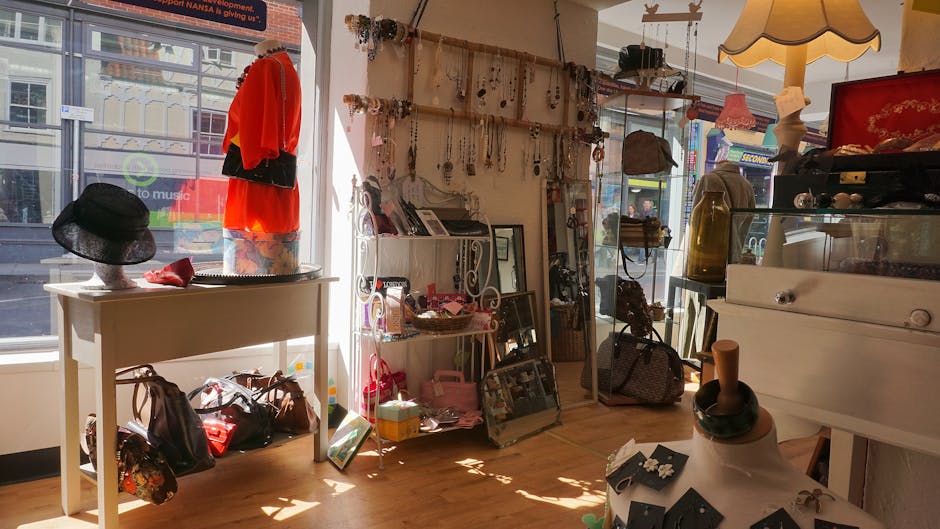 German fashion thrift store interior