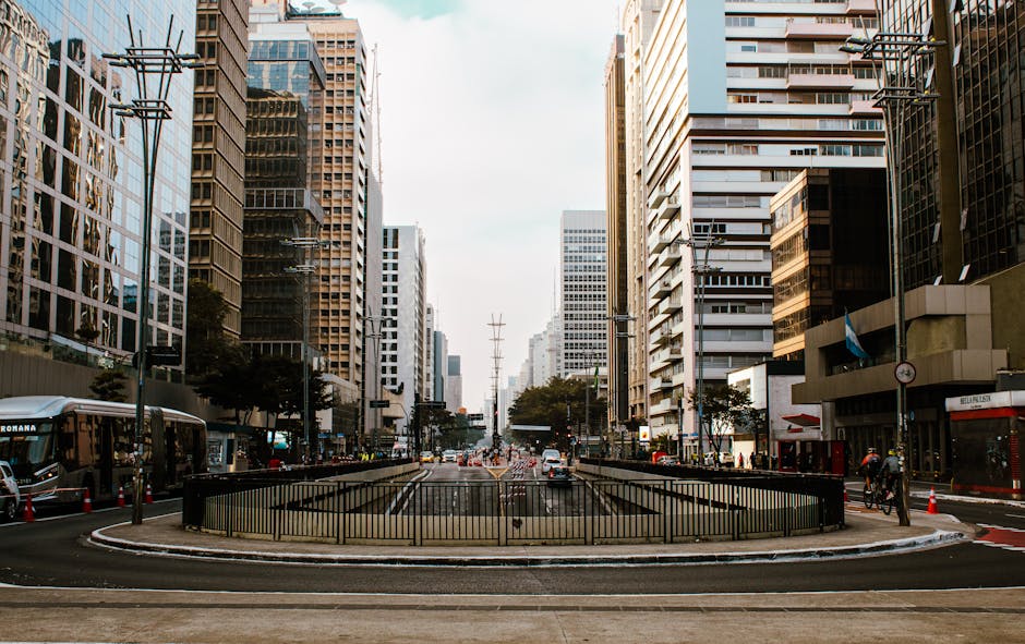 Modern office building financial district Sao Paulo