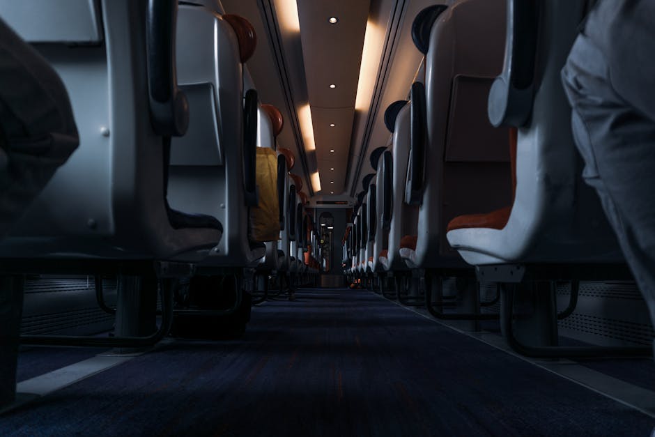 modern train interior with passengers traveling