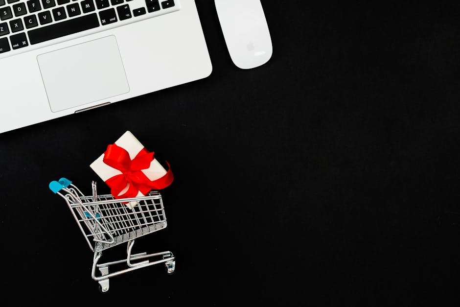 online  cart with Polish flag background