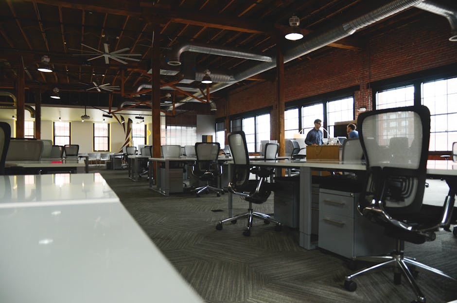 open plan startup coworking space