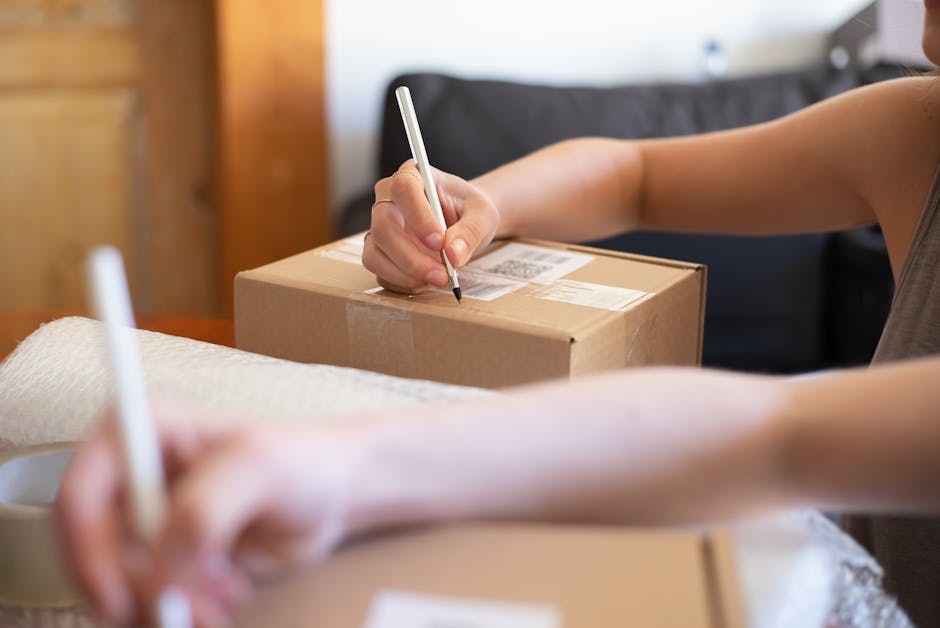 package being prepared for shipping in Brazil