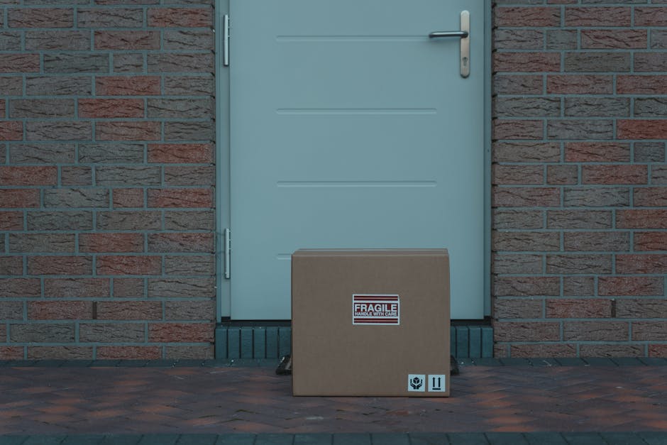 package delivery box on doorstep