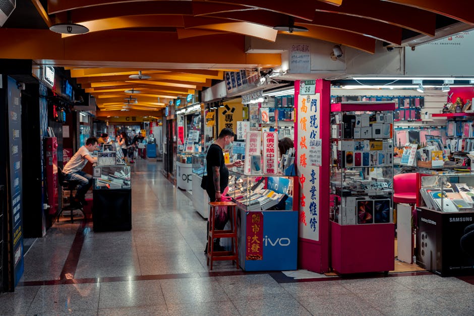 person  for electronics in a retail store