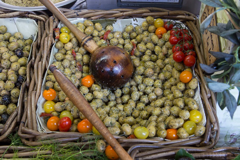 Provencal ingredients olive oil herbs market