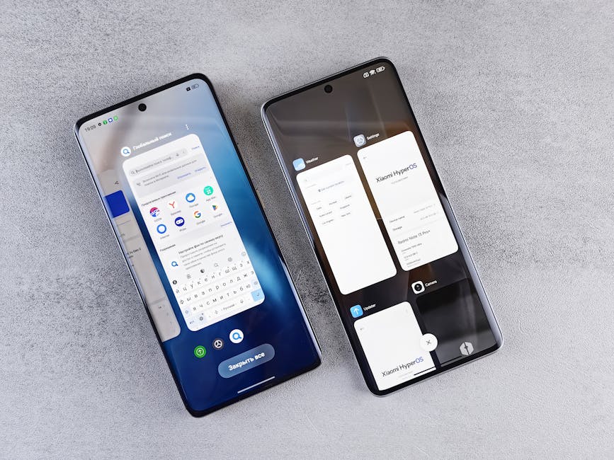 smartphone  comparison on mobile screen