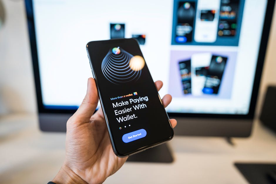 smartphone showing banking app interface