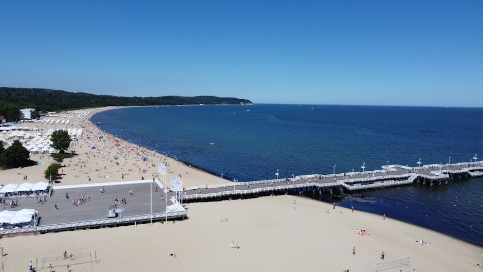 Sopot wooden pier beach promenade Baltic coast