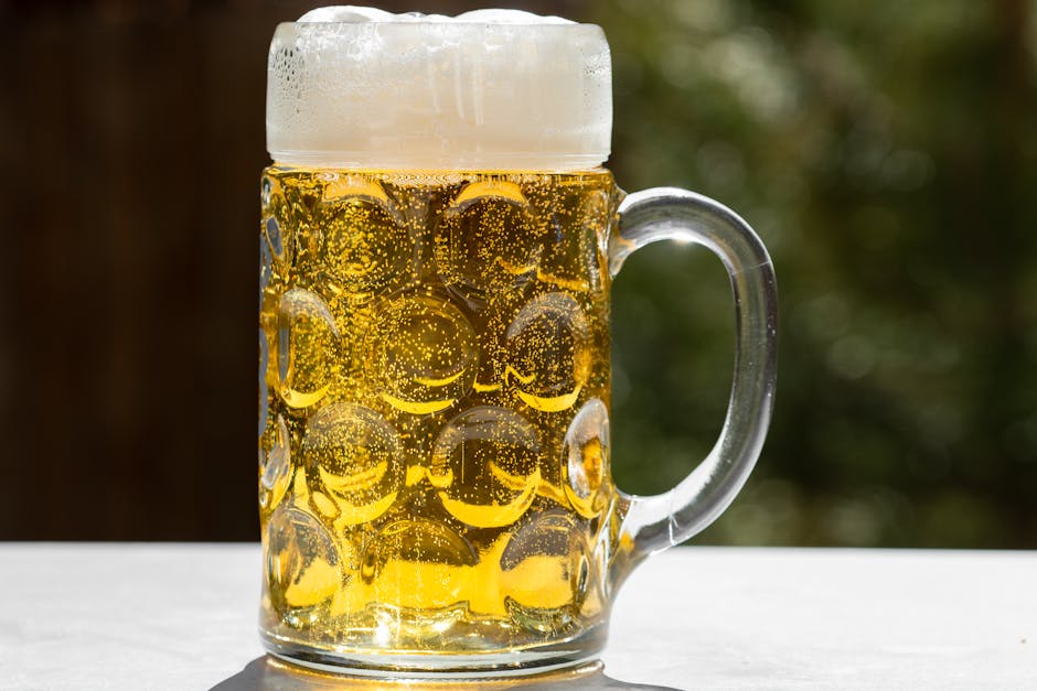 Traditional German beer glasses variety