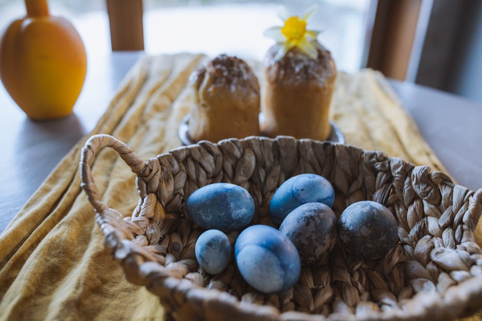 traditional Polish Easter food table spread