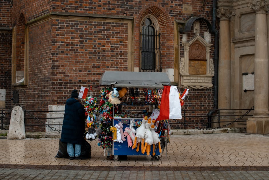 traditional polish zapiekanka Krakow stall