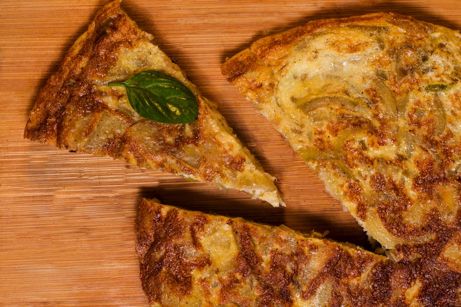 Traditional Spanish tortilla with tomatoes