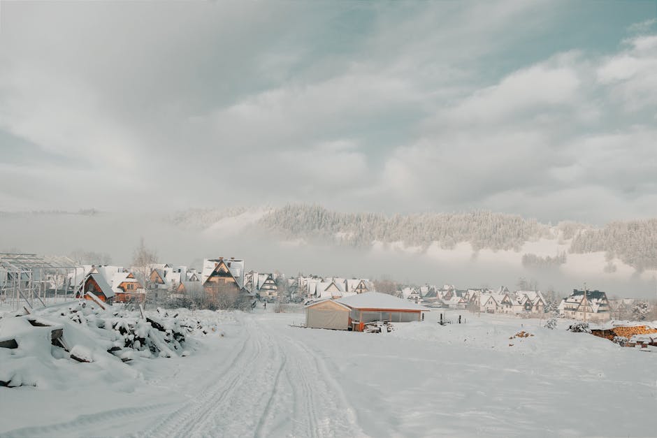 winter thermal pools mountains Poland snow