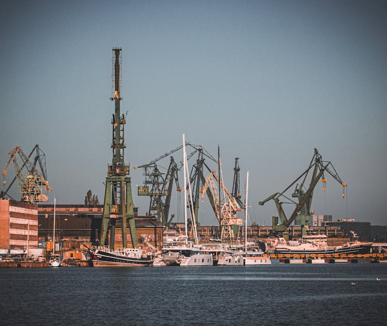 business meeting at harbor Gdansk Poland